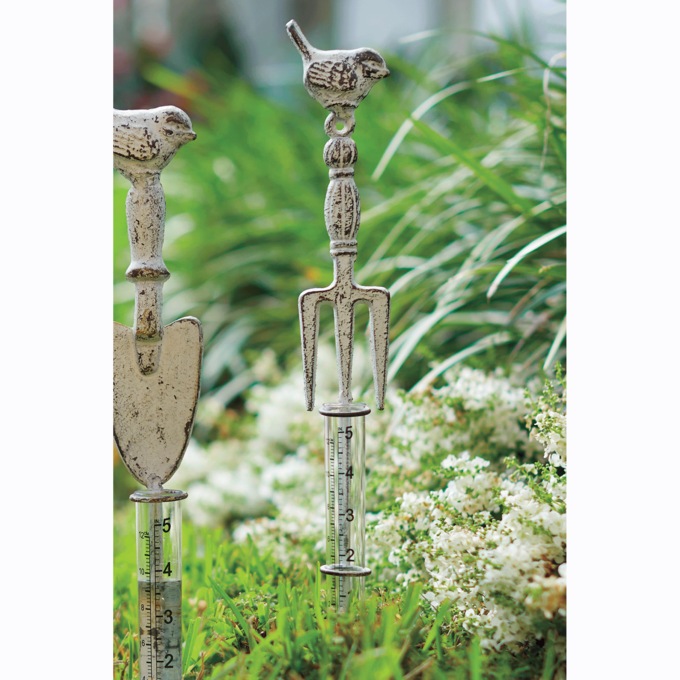 Garden Tool Rain Gauge Stake, , large