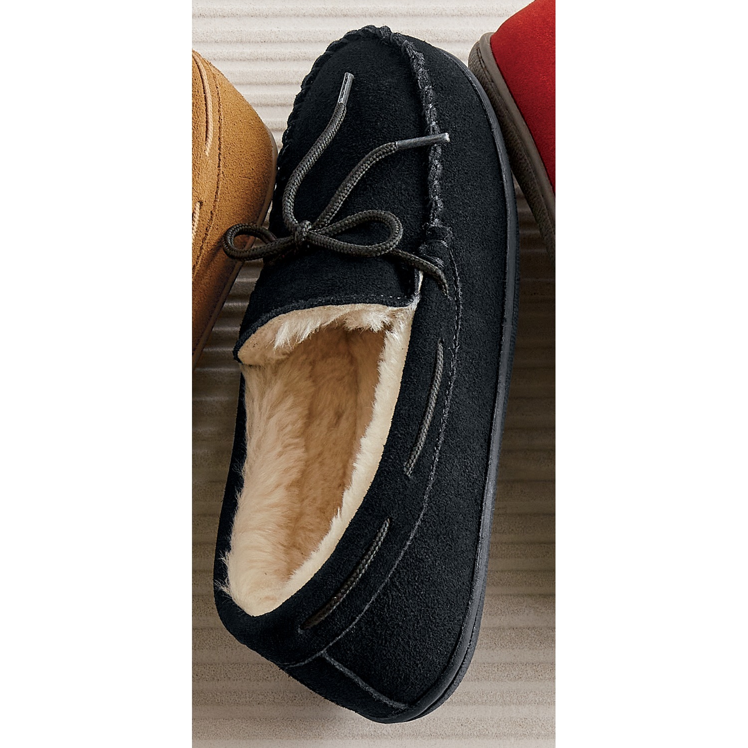 Women's Genuine Suede Moccasin with Faux-Fur Lining | Seventh Avenue