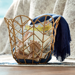 Floral Woven Basket, , large