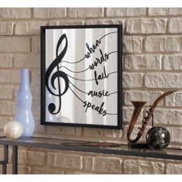 Music Speaks Wall Mirror, , large