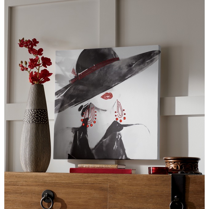 Embellished Mysterious Lady Canvas, , large