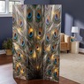 Lit Peacock Room Screen, , large