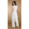 Devi Pant Set with Cowl-Neck Top and Flare-Leg Pants, , large