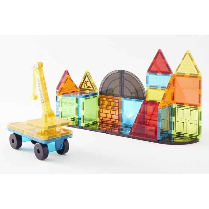 42-Piece Magnetic Tiles Construction Blocks, , large