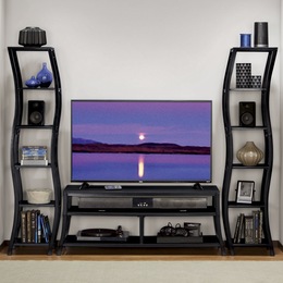 Tv Stands Media Storage Cabinets Seventh Avenue Wave Tv Stand And Bookcase