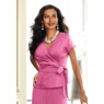 Charmeuse Wrap Top, Fuchsia, large