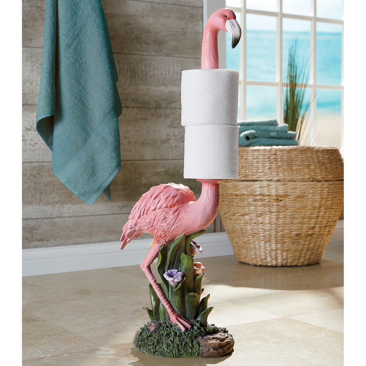 Flamingo Toilet Paper Holder Seventh Avenue