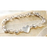 Personalized Name Heart Link Bracelet, , large