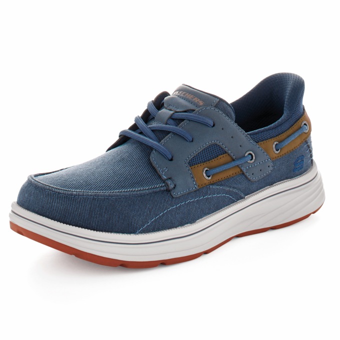 Skechers Men's Troutt Davey Lace-Up, Navy, large