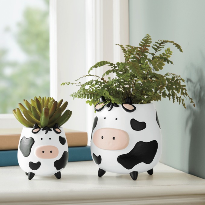 Set of 2 Animal Planters, , large