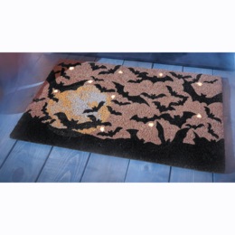 LED Flying Bats Coir Mat - 18&quot; x 30&quot;, , large
