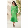 Jasmine Suit Set with Fitted Button-Front Jacket and Flounce Hem Skirt, , large