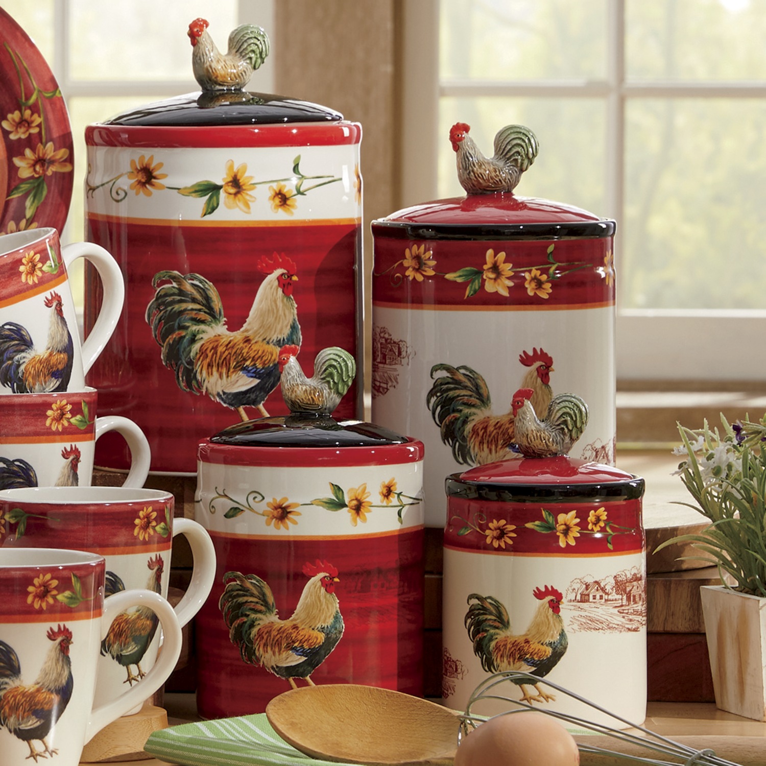 Rooster Canister Set Seventh Avenue