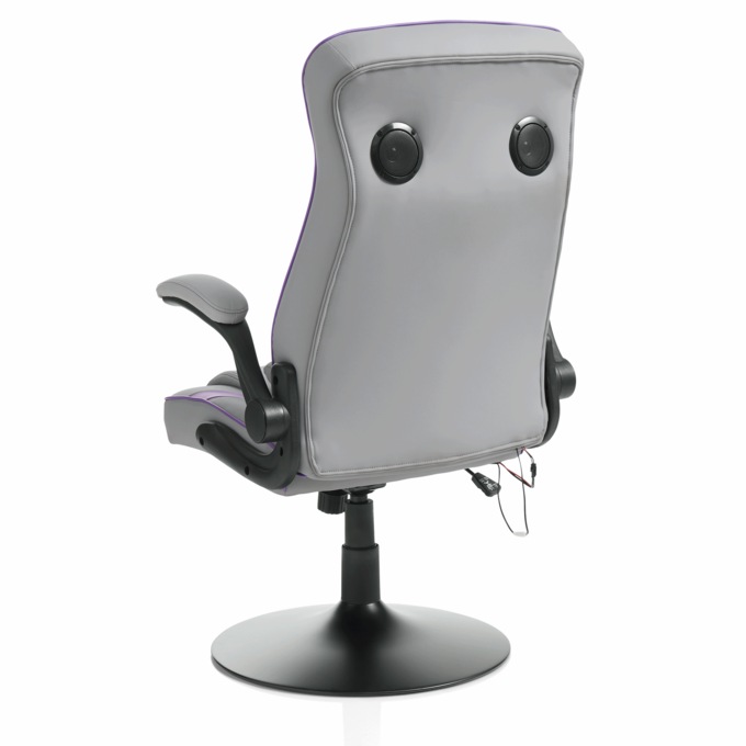 Audio and Vibration Swivel Gaming Chair, , large