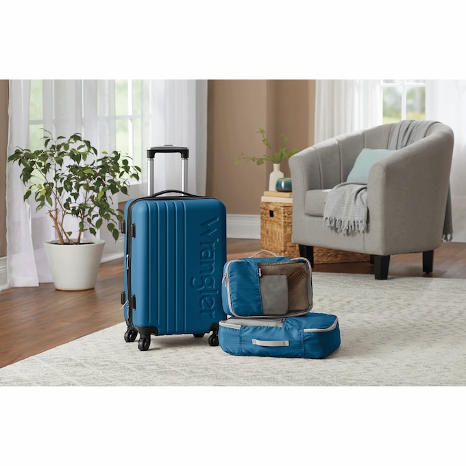 Wrangler 3-Piece Luggage and Packing Cubes Set, , large