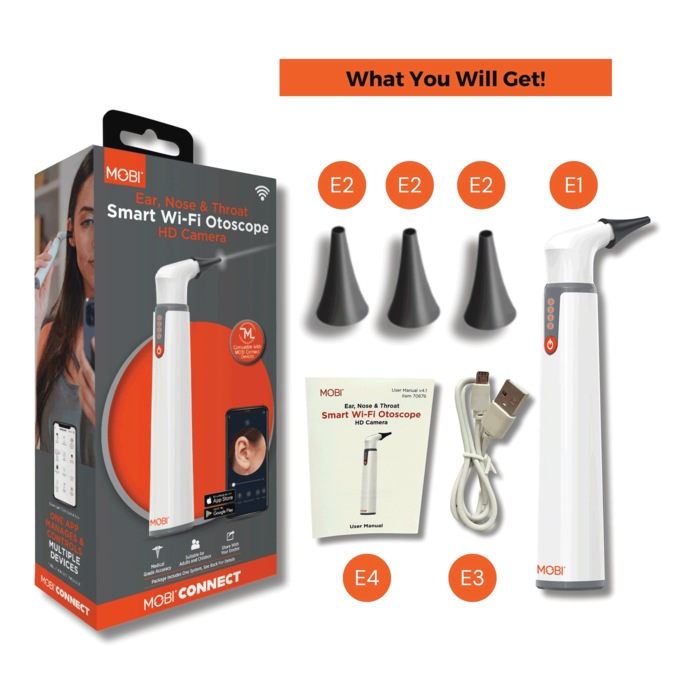 Mobi Smart Ear, Nose & Throat Otoscope, , large