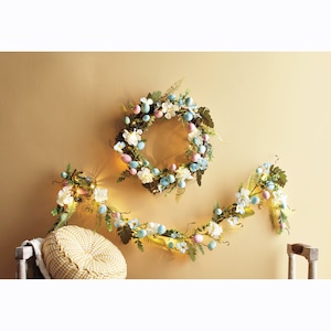 Lit Easter Wreath and Garland — Buy Both and Save, , large