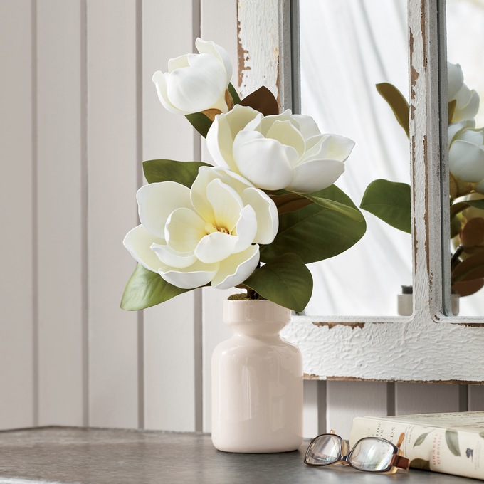 Faux Magnolia in Jar, , large