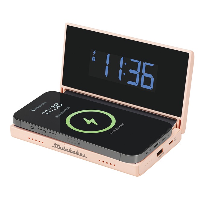 Studebaker 4-in-1 Charging Clock, , large