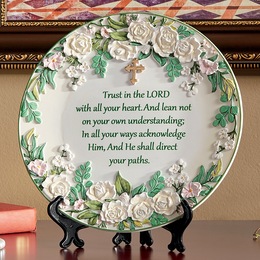 Trust in The Lord Plate with Stand, , large