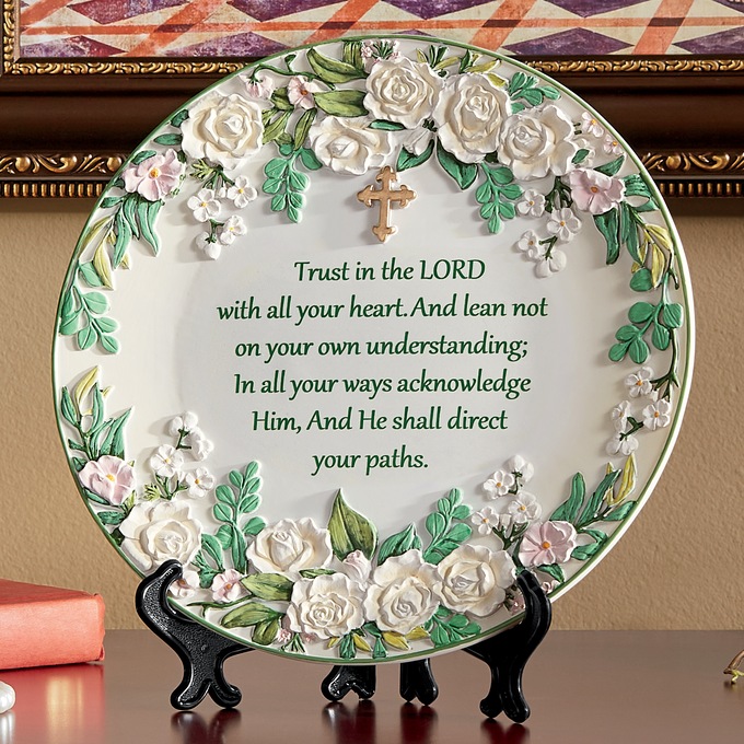 Trust in The Lord Plate with Stand, , large
