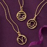 10K Gold Zodiac Pendant, , large