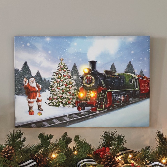 Lit Christmas Express Wall Art, , large