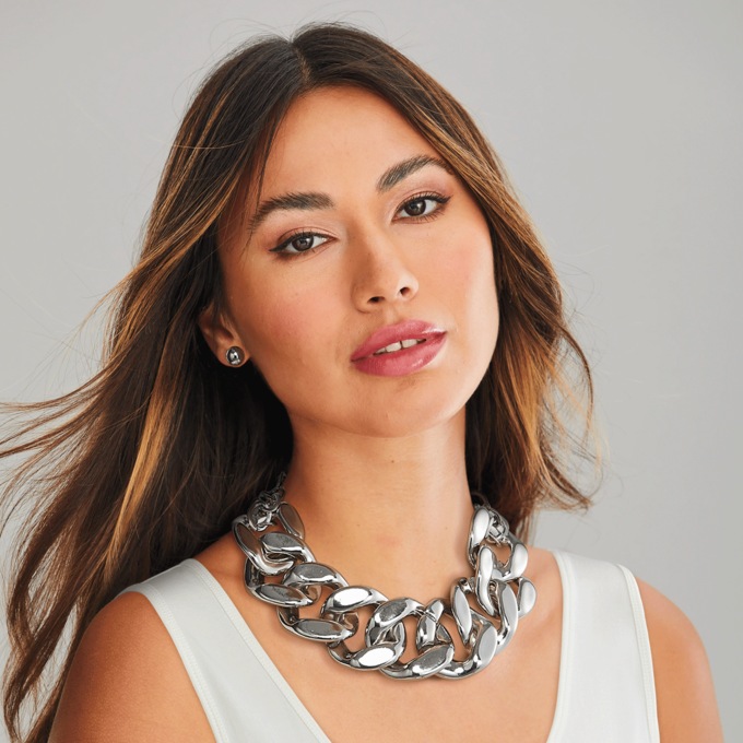 Large Link Necklace and Earring Set, , large