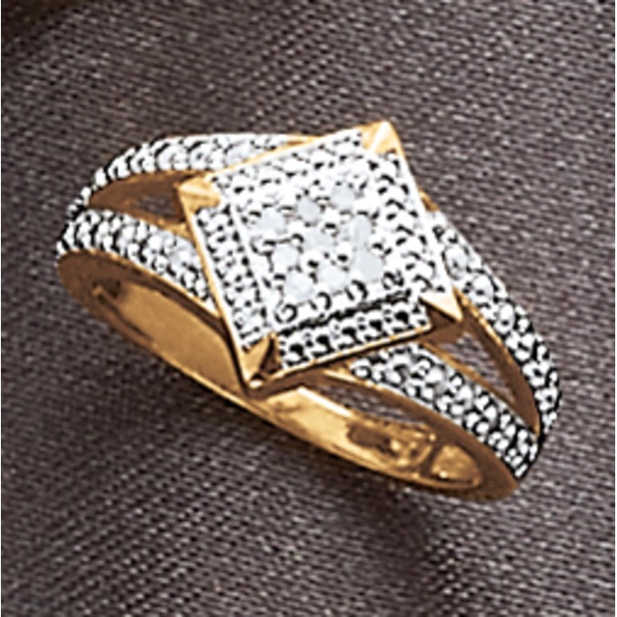 Diamond Cluster Ring, , large