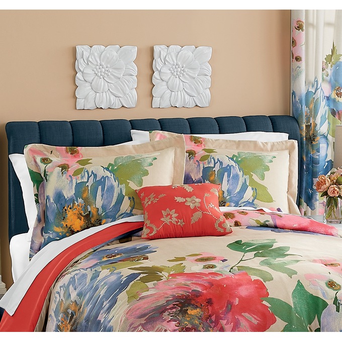 Painted Peonies Accent Pillow, , large