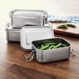 6-Piece Stainless Steel Food Storage Set, , large