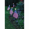 Set of 4 Solar American Flag Stakes, , large