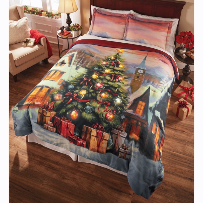 Holiday LED Comforter Set, , large