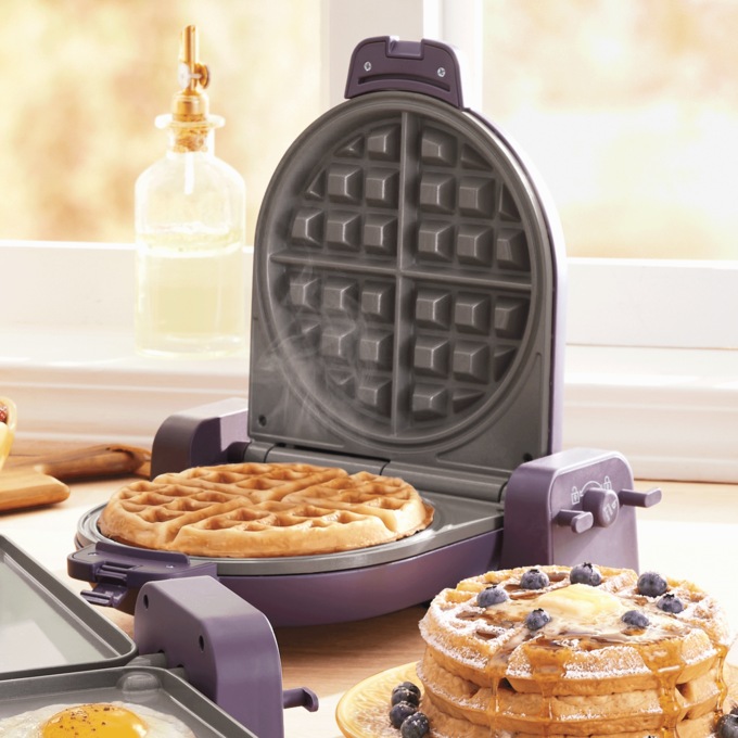 Bella Flip Waffle Maker, Plum, large