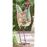 Floral Rooster Statue, Green, large