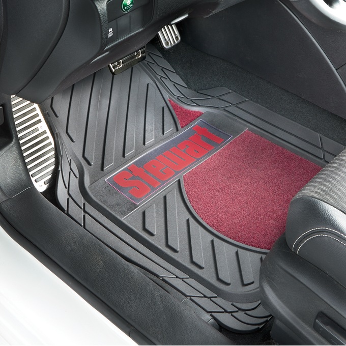 Set of 2 Personalized Rubber Car Mats, , large