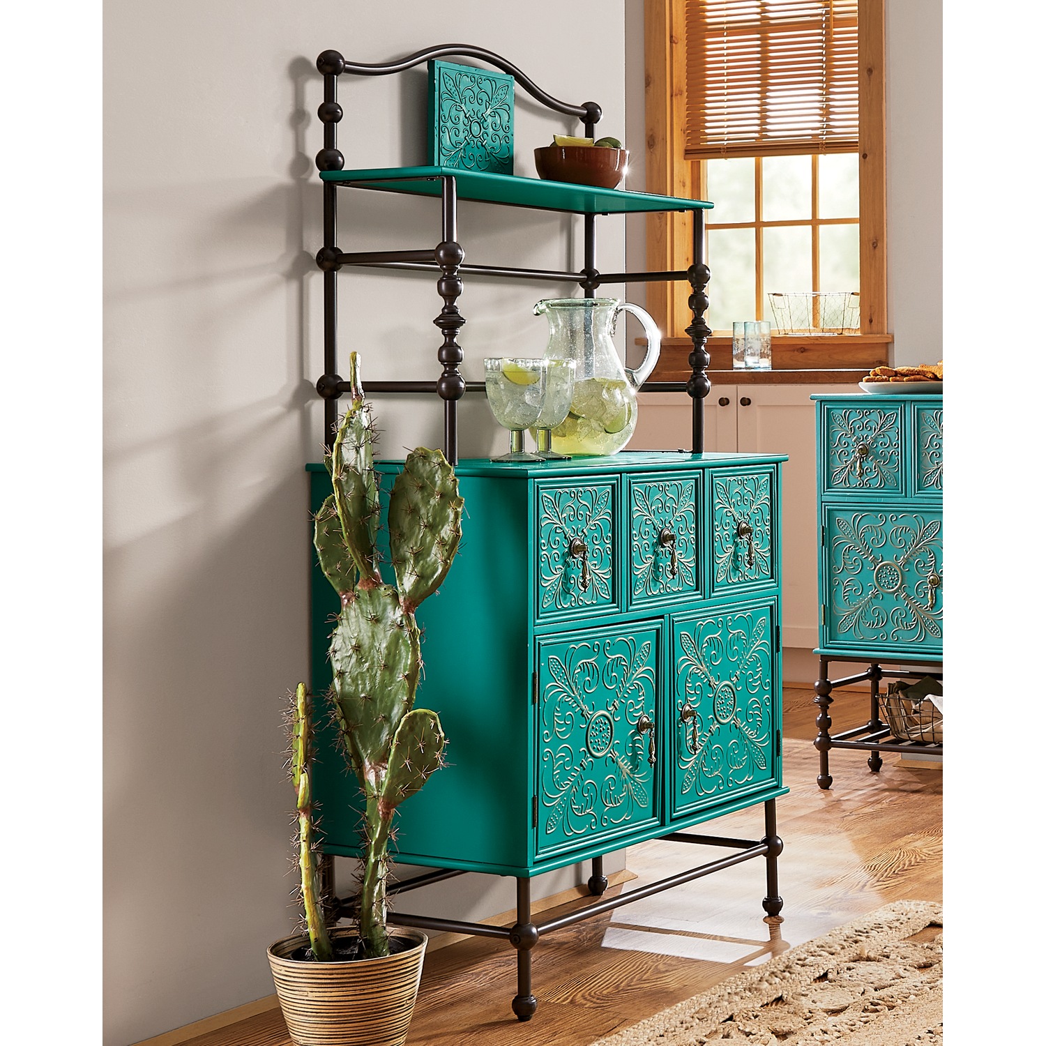 Embossed floral microwave cart new arrivals
