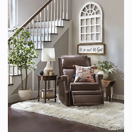 Nailhead Swivel Rocker Recliner, , large