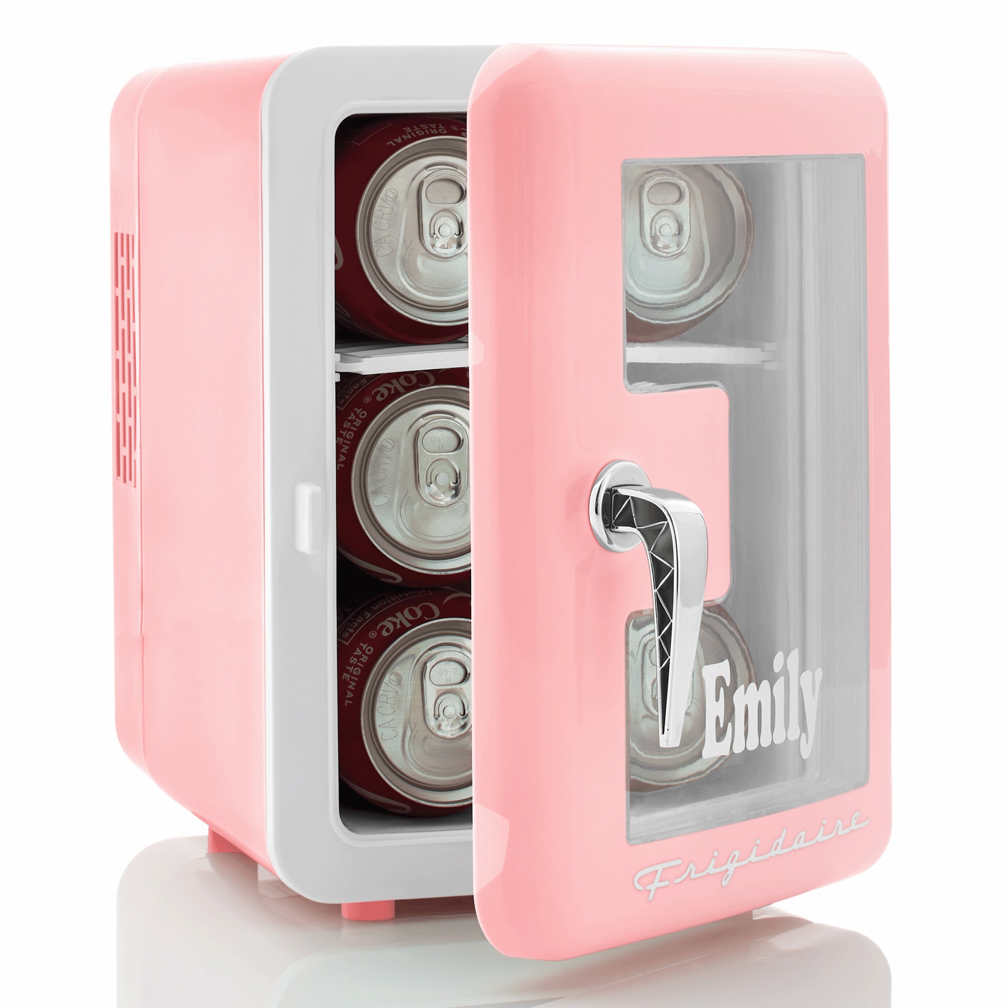 Frigidaire 6-Can Mini Fridge, Pink, large