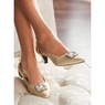 Amanda D'laurie Satin & Rhinestone Pump, , large