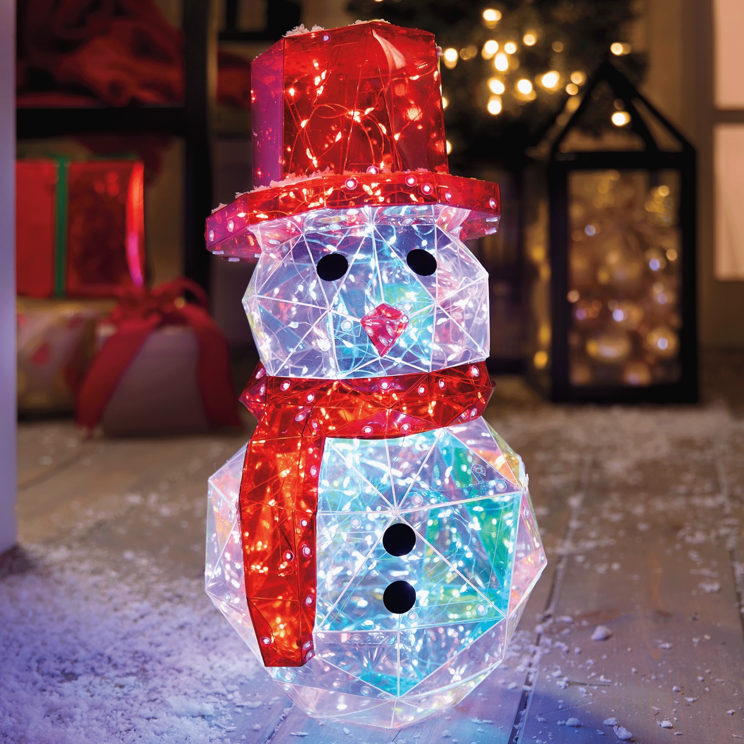 Lit Holographic Snowman | Seventh Avenue