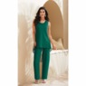 Devi Pant Set with Cowl-Neck Top and Flare-Leg Pants, , large
