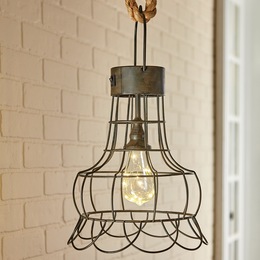 Metal LED Hanging Lantern, , large