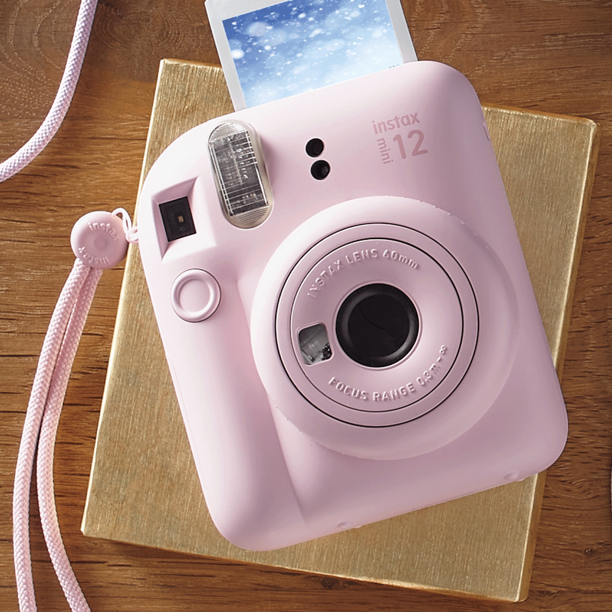 Fujifilm Instax Mini 12 Instant Camera with Built-In Selfie Mirror, Blossom Pink, large