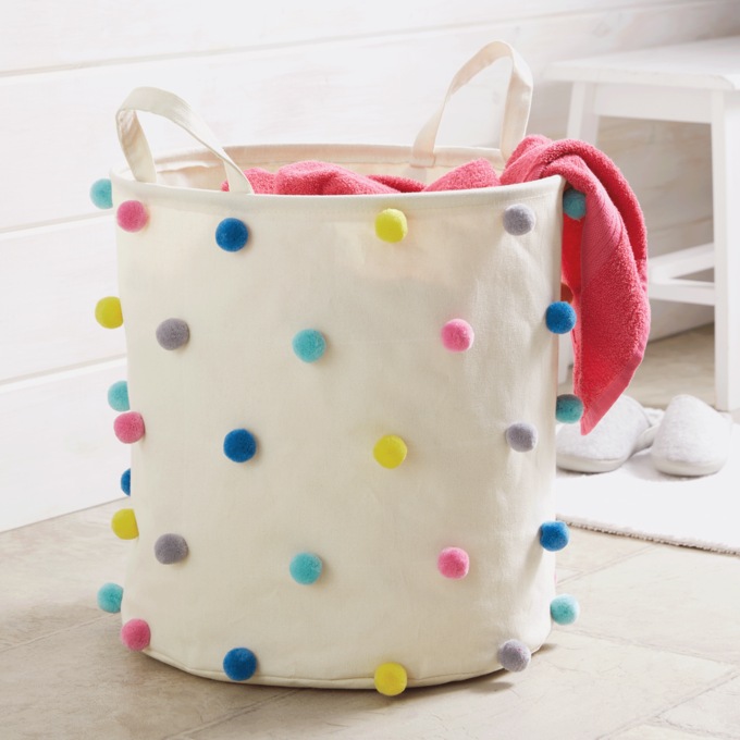 Tall Pom-Pom Basket, , large