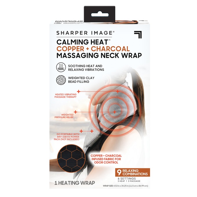 Calming Heat Massaging Neck Wrap, , large