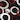 Geo Rings Rug Set, Black, swatch
