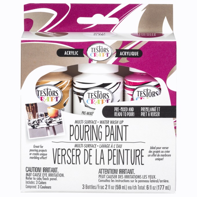 Testor 3-Piece Craft Pouring Paint Set, , large