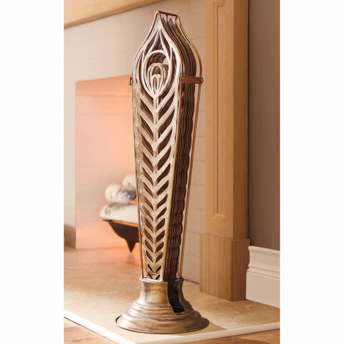 Peacock Fireplace Screen, , large