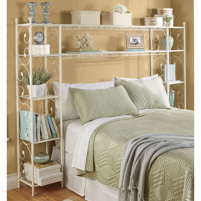 Leaf Scroll Headboard Shelving | Seventh Avenue